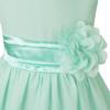 ACSUSS Kids Flower Girls Elegant Sleeveless V-Neck Wedding Bridesmaid Flower Dress Formal Chiffon Dress Ball Gown Turquoise 10 view 4