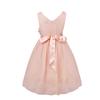 ACSUSS Kids Flower Girls Elegant Sleeveless V-Neck Wedding Bridesmaid Flower Dress Formal Chiffon Dress Ball Gown Coral Pink 14 view 2