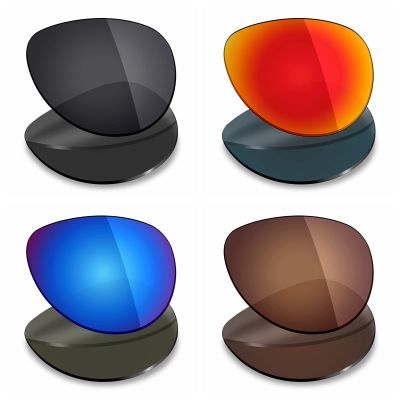 Mryok 4 Pair Polarized Replacement Lenses for Oakley Feedback Sunglass - Stealth Black/Fire Red/Ice Blue/Bronze Brown
