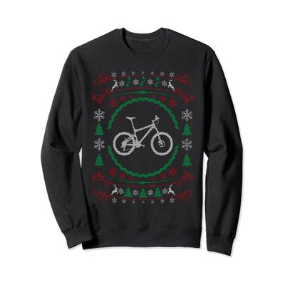 Cool Ugly Christmas Style Mountain Bike Sweatshirt
