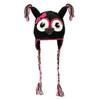 BIBITIME Handmade Knit Owl Bird Hat Crochet Tassel Eyes Ears Braid Earflap Beanie Cap (Black, Head Circumference Small 19"-20") view 1