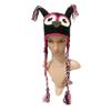 BIBITIME Handmade Knit Owl Bird Hat Crochet Tassel Eyes Ears Braid Earflap Beanie Cap (Black, Head Circumference Small 19"-20") view 2