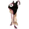 BIBITIME Handmade Knit Owl Bird Hat Crochet Tassel Eyes Ears Braid Earflap Beanie Cap (Black, Head Circumference Small 19"-20") view 3