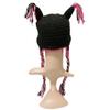BIBITIME Handmade Knit Owl Bird Hat Crochet Tassel Eyes Ears Braid Earflap Beanie Cap (Black, Head Circumference Small 19"-20") view 4