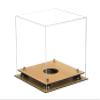 Better Display Cases Clear Acrylic Volleyball Display Case with Silver Riser and Wood Base (A027-CSRWF) view 4