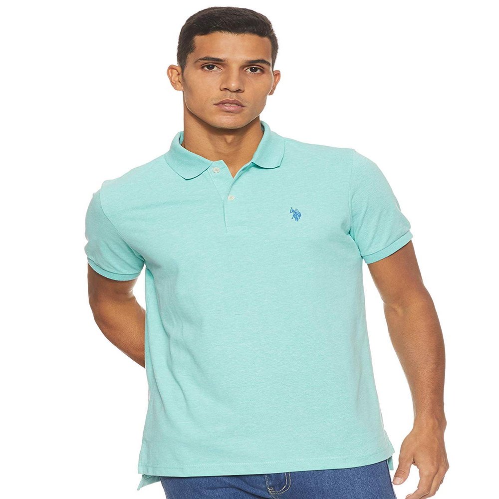U.S. Polo Assn. Men's Classic Polo Shirt Shirt, Jade Green Heather, XXL