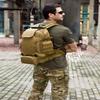 UNISTRENGH 40L Waterproof Tactical Military MOLLE Assault Backpack Pack 3 Way Modular Attachments Large Bag Rucksack with Patch Sport Outdoor Gear For Hunting Cycling Camping Trekking, Coyote Brown view 3