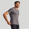 Tommie Copper Shoulder Support Shirt for Men, Posture Corrector Compression Shirts for Men with UPF 50 Sun Protection, Shoulder Compression with Shoulder Support for Men, Slate Grey M view 2