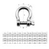 Lind Kitchen 1pc 1/2 Inch Stainless Steel Bow Shackle Screw Pin Anchor Shackle Hardware Rigging Outdoor Tools for Survival Rope Paracord Camping Bracelet Bow Buckle M12 view 4