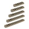 Aecktech Polymer Rail Sections,5-Slot 7-Slot 9-Slot 11-Slot 13-Slot Lightweight Rail Section with 10 Nuts Screws|1 Pcs Wrench - 5 Pieces (Tan)