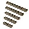 Aecktech Polymer Rail Sections,5-Slot 7-Slot 9-Slot 11-Slot 13-Slot Lightweight Rail Section with 10 Nuts Screws|1 Pcs Wrench - 5 Pieces (Tan) view 3