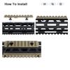 Aecktech Polymer Rail Sections,5-Slot 7-Slot 9-Slot 11-Slot 13-Slot Lightweight Rail Section with 10 Nuts Screws|1 Pcs Wrench - 5 Pieces (Tan) view 4