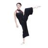 BAIWU 118141050 Joint Floral Mesh High Neck Leotards (Black+Red Flower, M 165) view 3