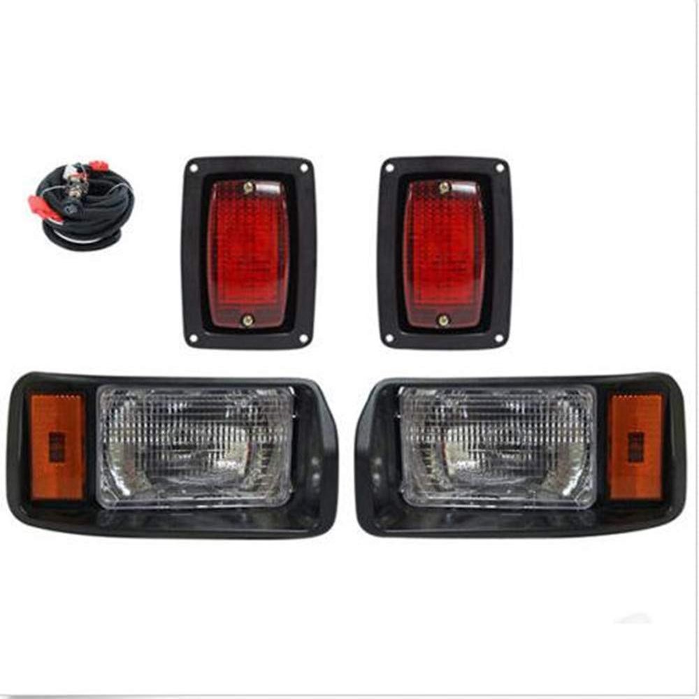 BeAcc Club Car DS Light Kit for 1993-UP Golf Cart Factory style I OEM Basic Headlight & Taillight Kit with wires