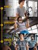 Actizio Men's Workout Shirt Cotton Fabric T-Shirt Short Sleeve Sweat Activated Motivational Exercise Gym Athletic Fit Moisture Wicking Fitness Shirt - This is My Fat Crying (Size M) view 3