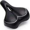 Bikeroo Narrow Nose Road Bike Saddle - Chafe Rub Reduction for Comfort, Flexibility for Street Riding Commuting Stationary Bike Exercise - 7" Wide view 1