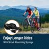 Bikeroo Narrow Nose Road Bike Saddle - Chafe Rub Reduction for Comfort, Flexibility for Street Riding Commuting Stationary Bike Exercise - 7" Wide view 2