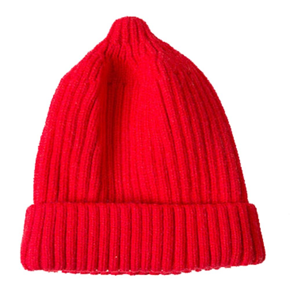 Ding Dong Baby Boy Girl Winter Knitted Solid Hat(Red)