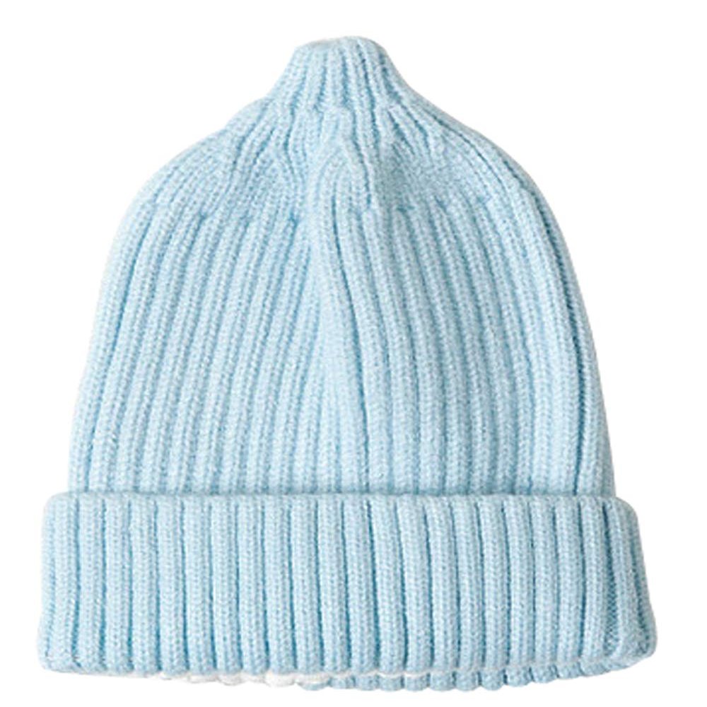 Ding-dong Baby Boy Girl Winter Knitted Solid Hat(Blue)