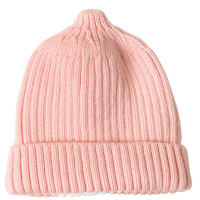 Ding Dong Baby Boy Girl Winter Knitted Solid Hat(Pink)
