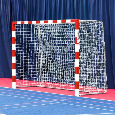 FORZA Alu80 Competition Handball Goals | IHF Regulation Size 3m x 2m Handball Goal [Net World Sports] (Single, Red)