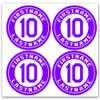 Custom Baseball Bat Decal Set - Player Name and Number Design Bat Knob Sticker (Purple) view 1
