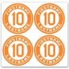 Custom Baseball Bat Decal Set - Player Name and Number Design Bat Knob Sticker (Orange) view 1