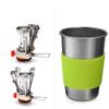 Homebeast Camping Cook Gas Stove Set Outdoor Camping Hiking Picnic Aluminum Alloy Cookware with Mini Camping Pot Set Portable view 3