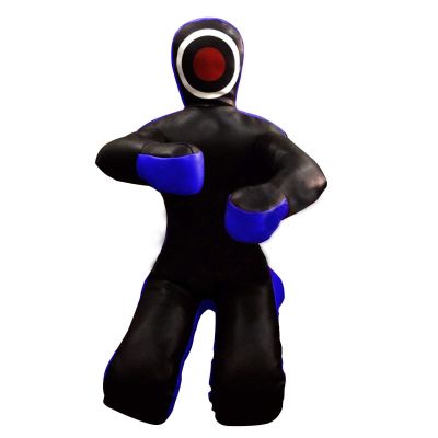 LEATHERAY MMA Martial Arts Brazilian Grappling Dummy Jiu Jitsu Punching Bag Black-Unfilled