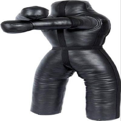 LEATHERAY MMA Martial Arts Brazilian Grappling Dummy Jiu Jitsu Punching Bag Black-Unfilled