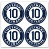 Custom Baseball Bat Decal Set - Player Name and Number Design Bat Knob Sticker (Navy Blue) view 1