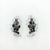 Faship Gorgeous Black CZ Crystal Clip Ons Earrings - Black view 2