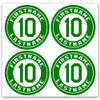 Custom Baseball Bat Decal Set - Player Name and Number Design Bat Knob Sticker (Green) view 1