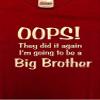 Funny New Big Brother Boys Kids Youth Toddler Shirt Baby Announcement White view 3