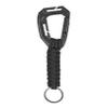 Keyring Paracord with Carab Molle, black, standard size view 1