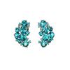 Faship Gorgeous Teal Rhinestone Crystal Clip On Earrings - Teal view 1