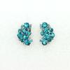 Faship Gorgeous Teal Rhinestone Crystal Clip On Earrings - Teal view 2