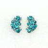 Faship Gorgeous Teal Rhinestone Crystal Clip On Earrings - Teal view 3