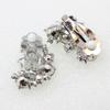 Faship Gorgeous Teal Rhinestone Crystal Clip On Earrings - Teal view 4