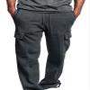 G-Style USA Men's Solid Fleece Heavyweight Cargo Pants FL77 - Charcoal - 5X-Large view 2