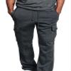 G-Style USA Men's Solid Fleece Heavyweight Cargo Pants FL77 - Charcoal - 5X-Large view 4