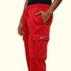 G-Style USA Men's Solid Fleece Heavyweight Cargo Pants FL77 - Red - 6X-Large view 4