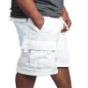 G-Style USA Men's Solid Fleece Heavyweight Cargo Shorts FS76 - White - Medium view 2