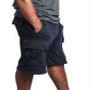 G-Style USA Men's Solid Fleece Heavyweight Cargo Shorts FS76 - Navy - 4X-Large view 2