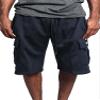 G-Style USA Men's Solid Fleece Heavyweight Cargo Shorts FS76 - Navy - 4X-Large view 3