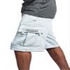 G-Style USA Men's Solid Fleece Heavyweight Cargo Shorts FS76 - Heather Grey - Medium view 4