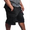 G-Style USA Men's Solid Fleece Heavyweight Cargo Shorts FS76 - Black - 6X-Large view 1