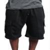 G-Style USA Men's Solid Fleece Heavyweight Cargo Shorts FS76 - Black - 6X-Large view 2