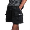 G-Style USA Men's Solid Fleece Heavyweight Cargo Shorts FS76 - Black - 6X-Large view 3