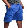 G-Style USA Men's Solid Fleece Heavyweight Cargo Shorts FS76 - Royal Blue - Large view 2